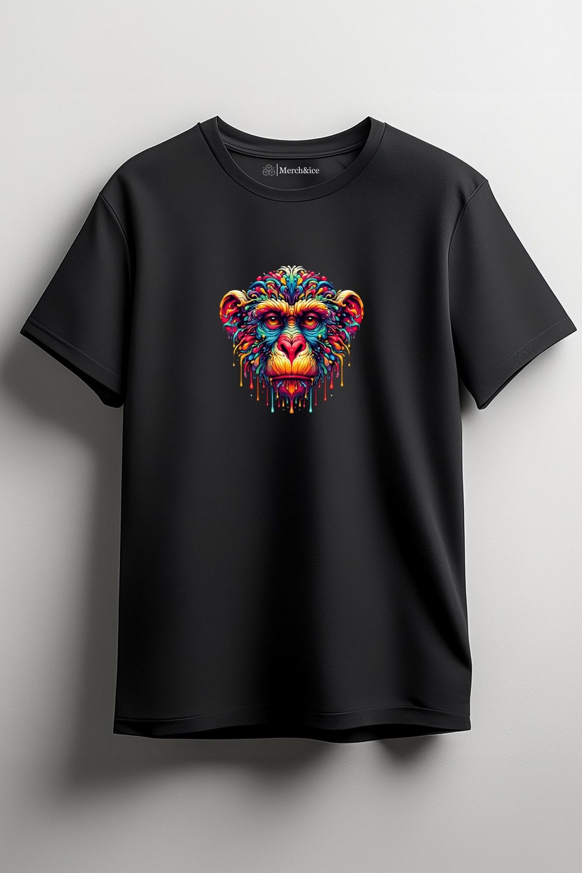 Merch&ice Renkli Ape Baskılı Unisex T-Shirt