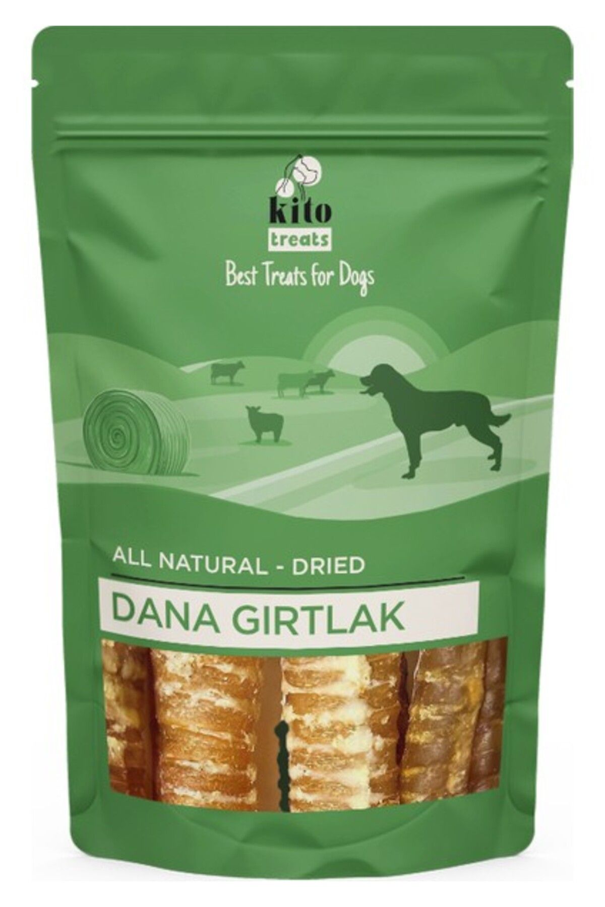 Orqinel Kito Dana Gırtlak Çiğnemelik Köpek Ödül Maması %100 Doğal, Glutensiz, Organik 100 gr