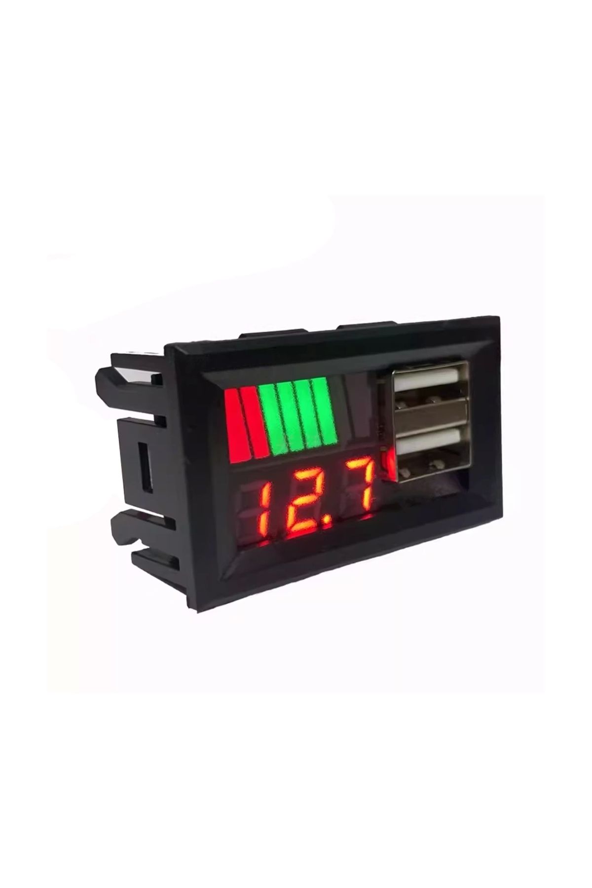 Go İthalat DİJİTAL VOLTMETRE USB ÇIKIŞLI AKÜ GÖSTERGELİ DC 12V (IC278C) (4597)