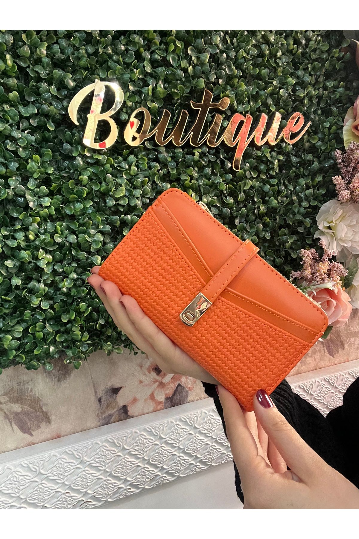 Baykuş Boutique Örgü Model Kağıt ve Bozul Para Bölmeli Kadın Cüzdan