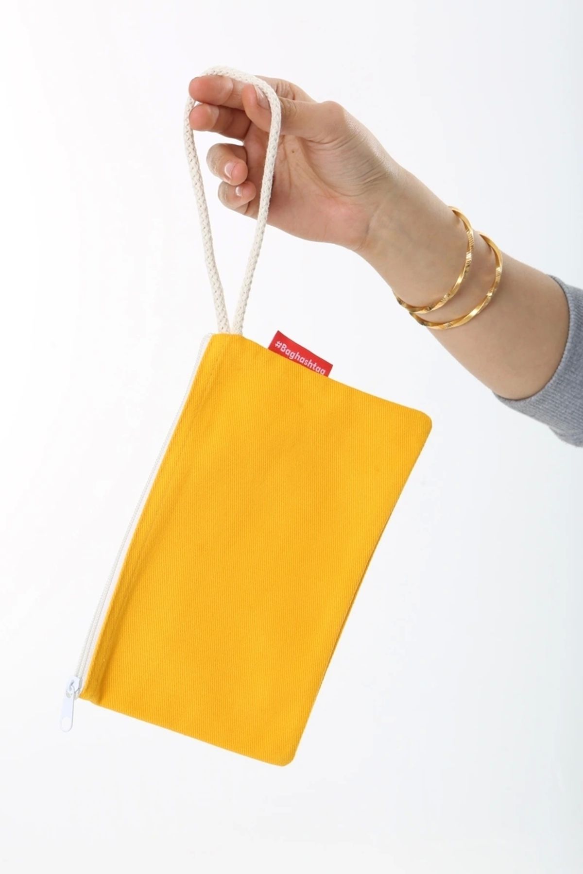 shoecide-Yellow Clutch Cloth Bag 2