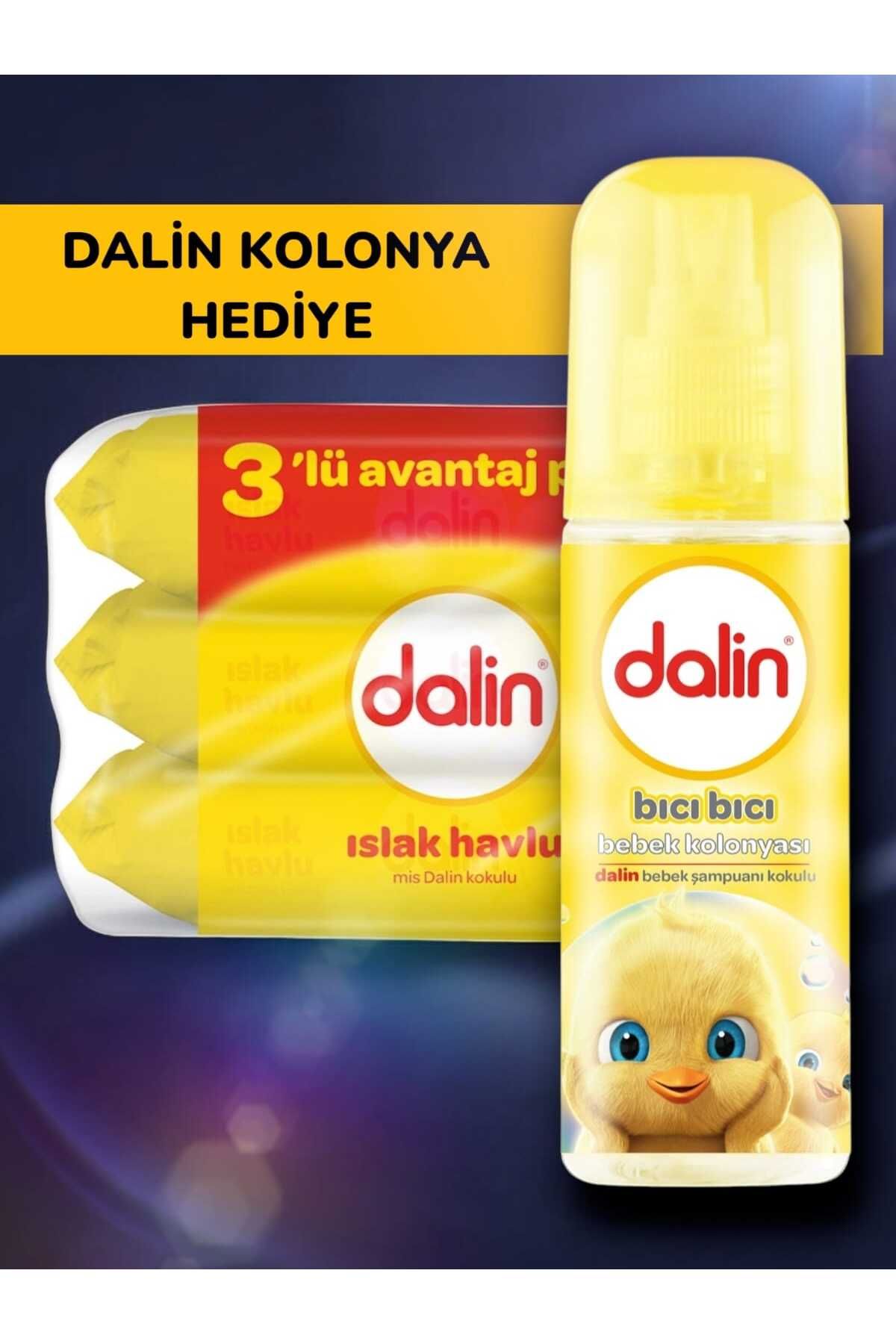 Dalin Islak Temizleme Mendili 56'lı (3'lü Paket) + Dalin Bebek Kolonyası 150 ml Hediyeli