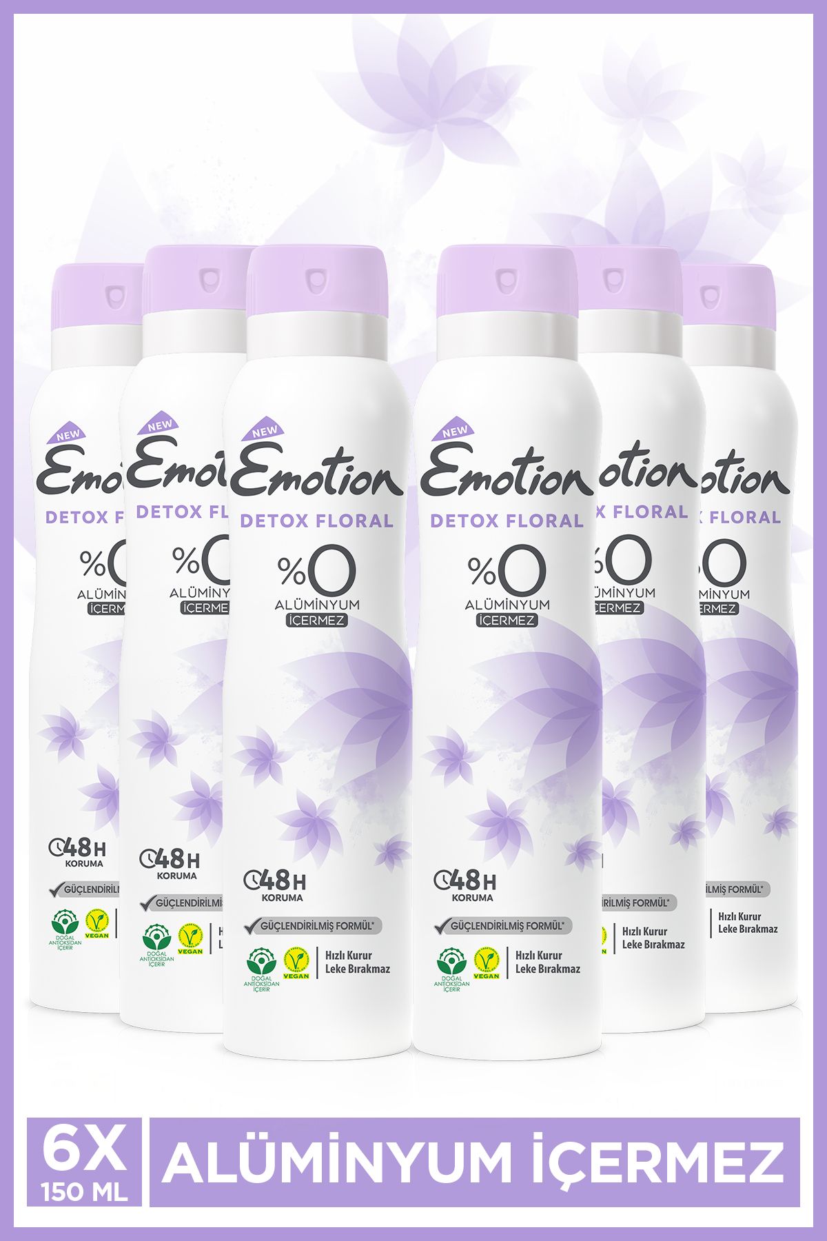 دتاکس فلورال دئودورانت زنانه 6x150ml Emotion