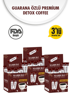 Mahbuba Guarana Özlü Premium Kahve Gün Boyu Enerji 3x60gr ( 3 Aylık 90 Kullan...