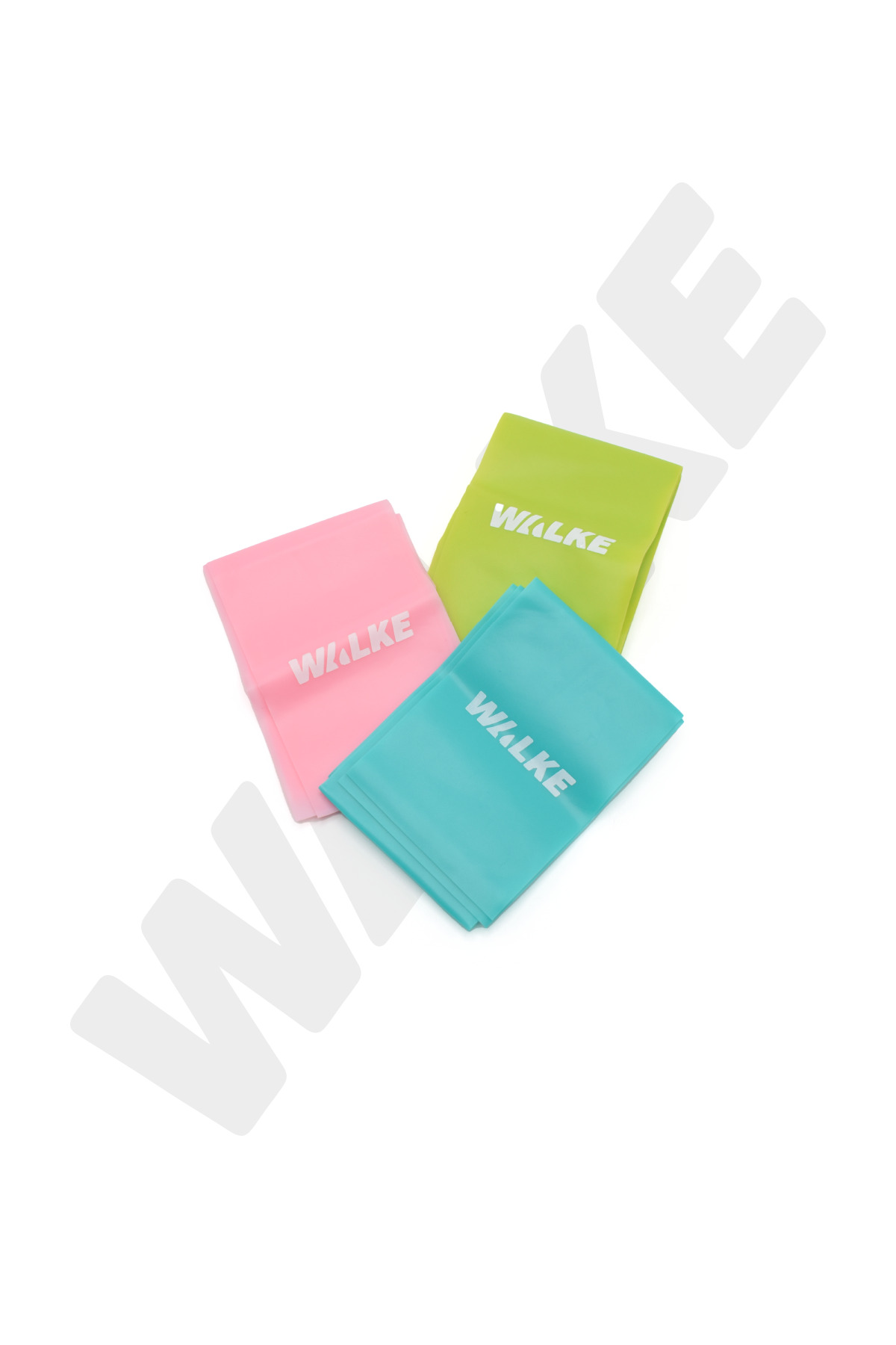 Walke 3 'lü Pilates Bandı Plates Egzersiz Direnç Lastiği Seti (UÇ KISMI AÇIK)