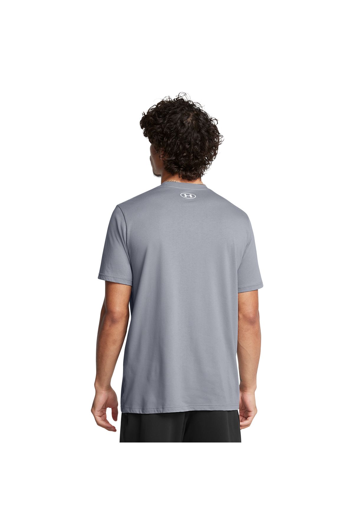 تی شرت ورزشی خاکستری مردانه آرم آستین کوتاه UA در 1382911 036 Under Armour