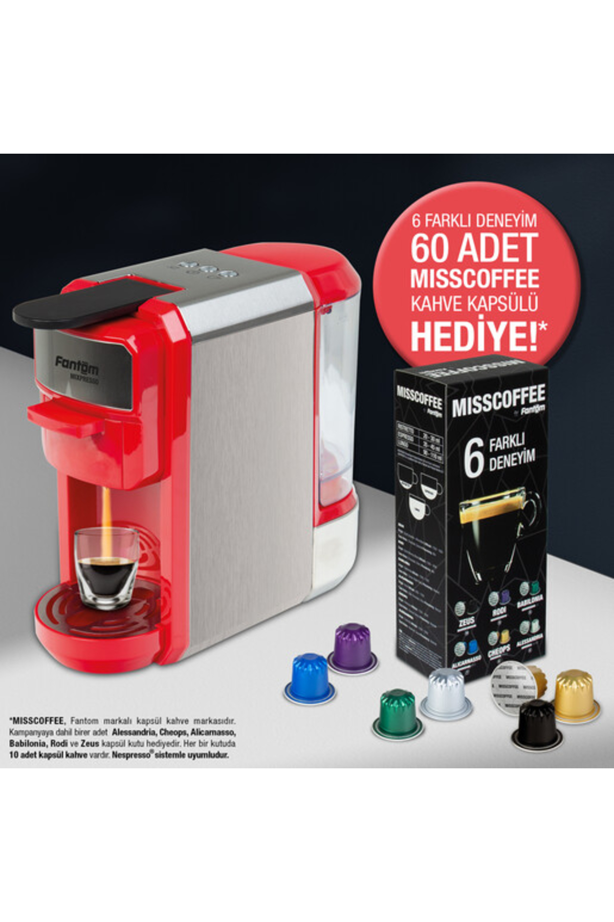 Fantom Mıxpresso Ks 1450 Mısscoffee Hediyeli Kutu