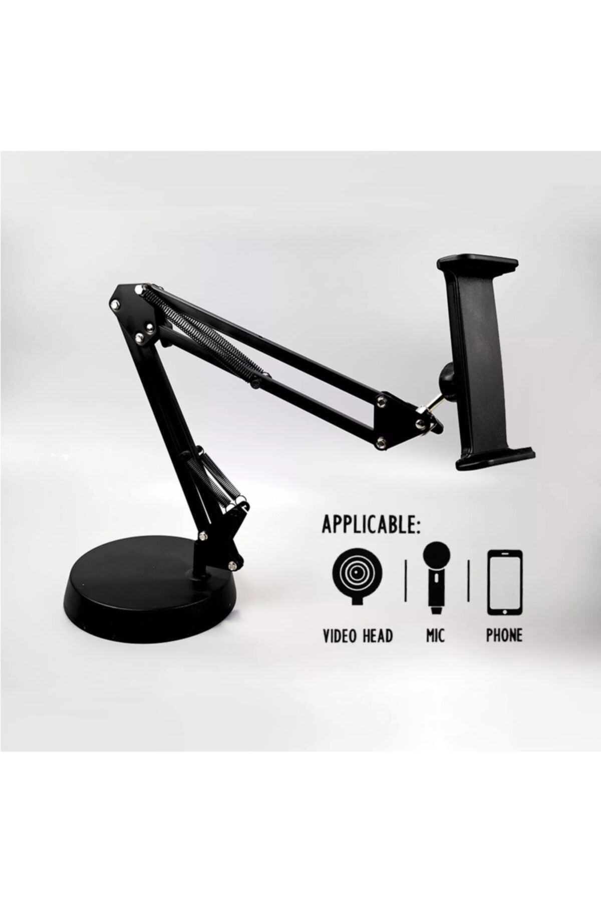 TahTicMer Tablet Tutucu Süspansiyon Standlı Tablalı Masa Sabitlemeli Katlanabilir Universal Ipad Stand