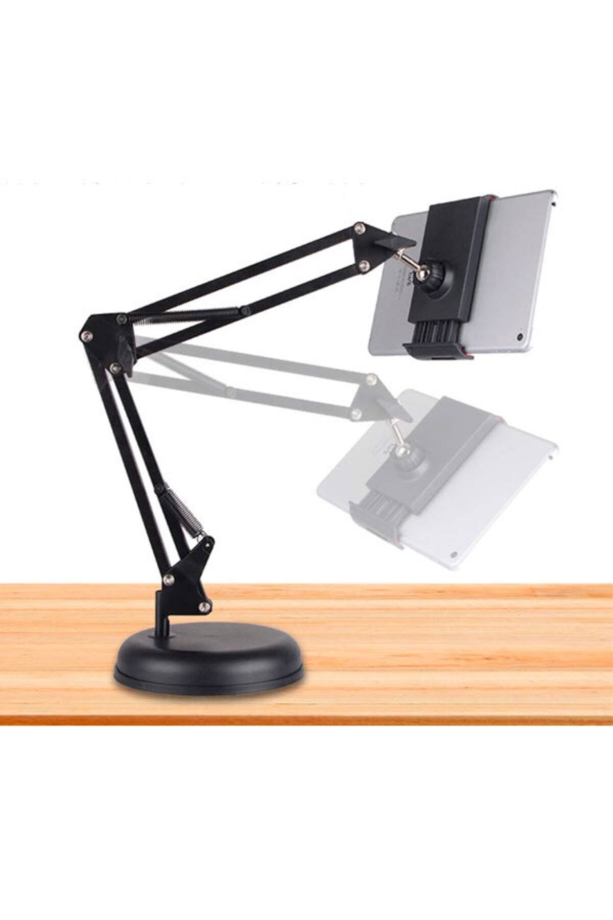TahTicMer Tablet Tutucu Süspansiyon Standlı Tablalı Masa Sabitlemeli Katlanabilir Universal Ipad Stand
