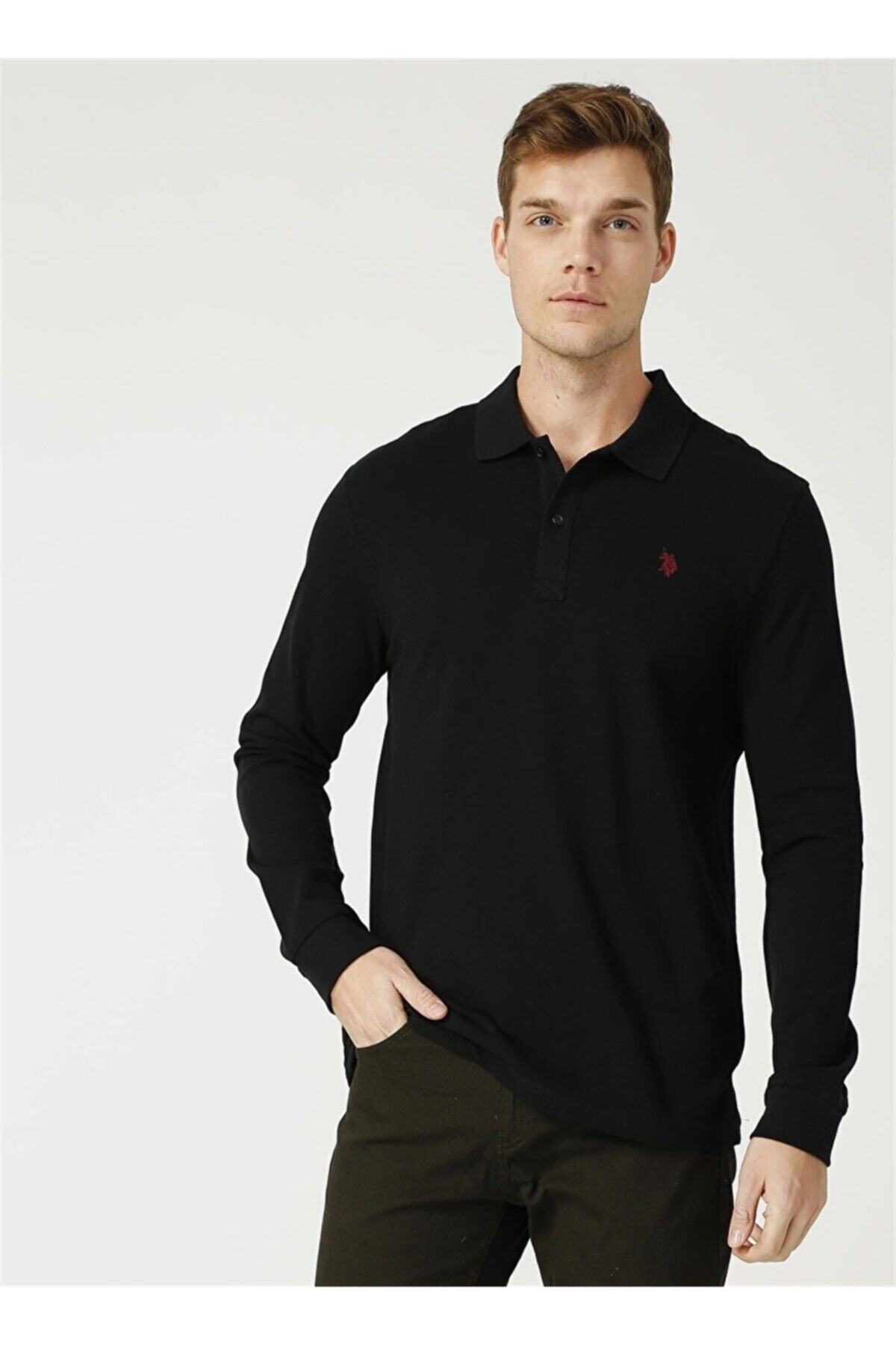 سویشرت مردانه مشکی یو اس پولو | 21KEAYDLSWT0001 اورجینال - تصویر 3