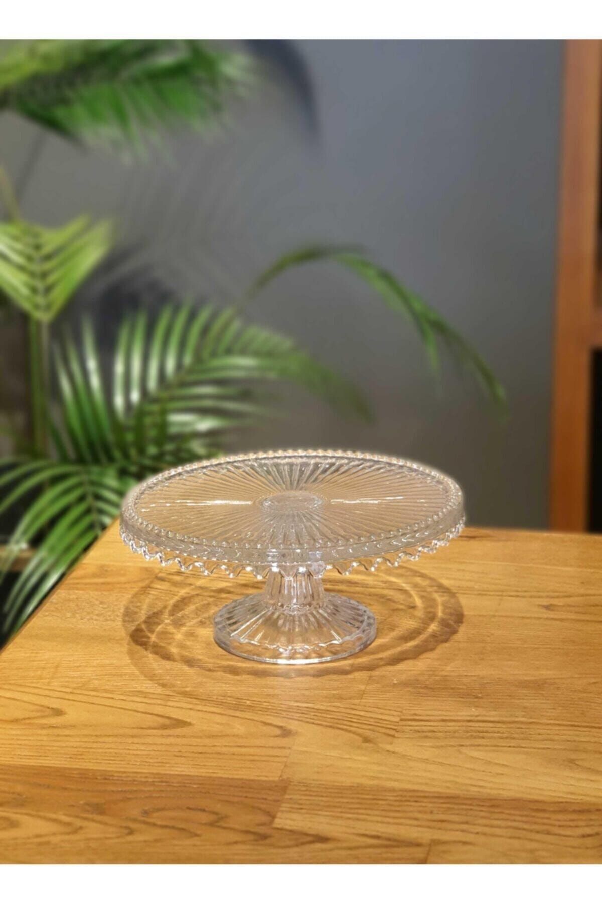 The Mia-Bahar Home Glass Round Presentation Plate 21 Cm 2