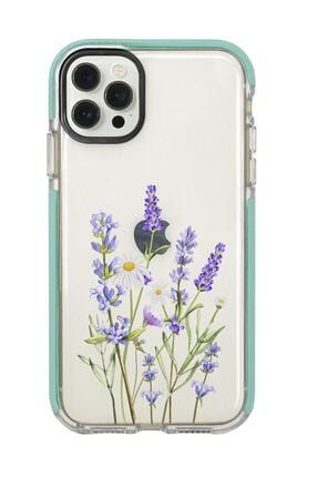 Iphone 12 Pro Max Lavender Desenli Candy Bumper Silikonlu Telefon Kılıfı MC12PMCBTS61