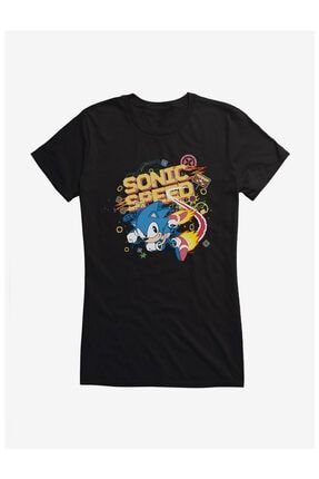 Sonic The Hedgehog Sonic Speed Pixel 2 Siyah Çocuk Tshirt Model 87 05926