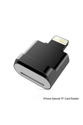 Iphone Lightning Micro Sd Tf Hafıza Kart Okuyucu Mini Otg Adaptör - Siyah BW5580