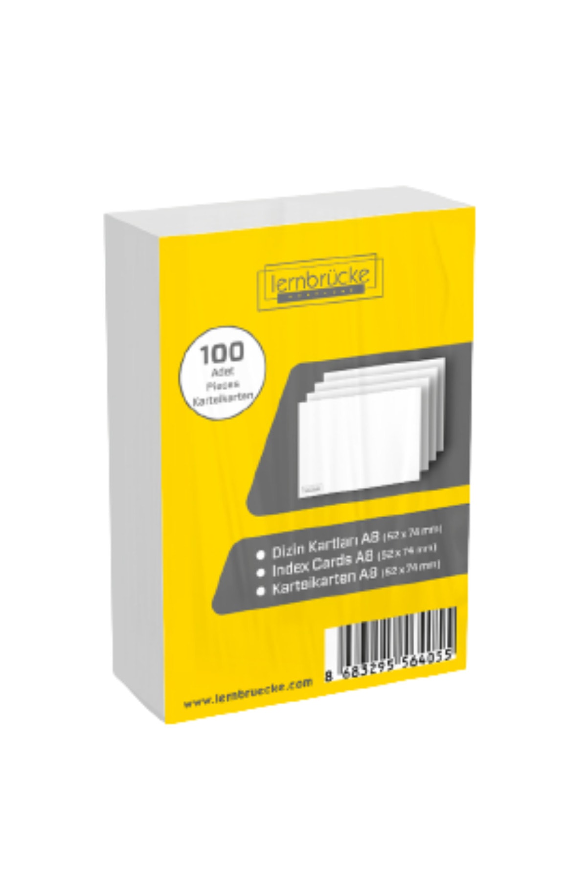 Lernbrücke Düz Beyaz Dizin Kartı Karteikarten A8 100’lü