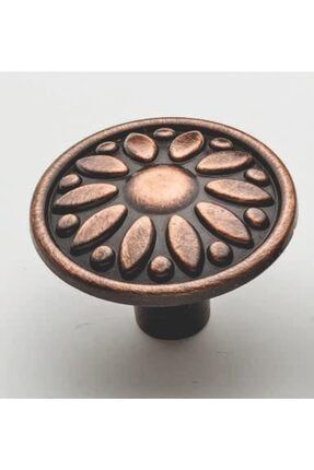 5 Adet Papatya Düğme Antik Bakır 35mm Çapında Metal Lüks Çekmece Mobilya Dolap Kulpları Bablife-5-Düğme-Papatya-AntikB