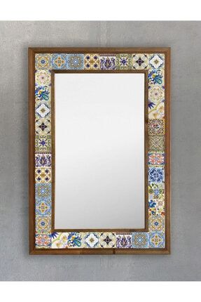 Masif Çerçeveli Mozaik Taş Ayna 43 Cm X 63 Cm AYN4060-038