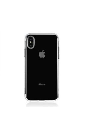 Apple Iphone X Kılıf Zore Dört Köşeli Lazer Silikon (metalik Nikelaj Köşeler) Gri 11RKS-7159