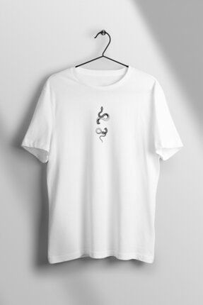 Unisex Beyaz Snake T-shirt S1N2A3K42