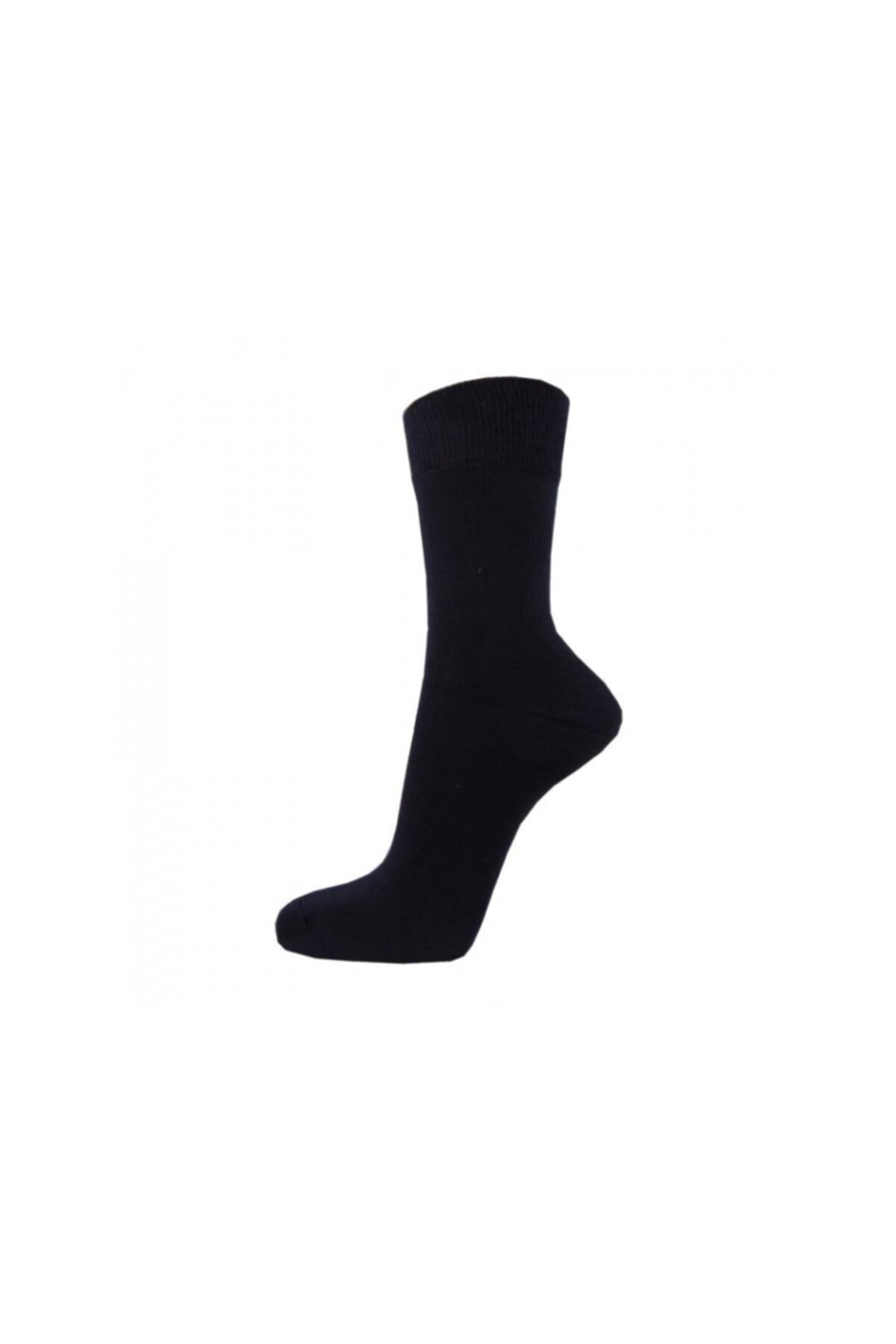 SOCKSHION Unisex Siyah Tekli Klasik Pamuklu Soket Çorap