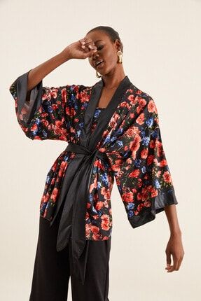 Kadın Çok Renkli Kimono HKE2159