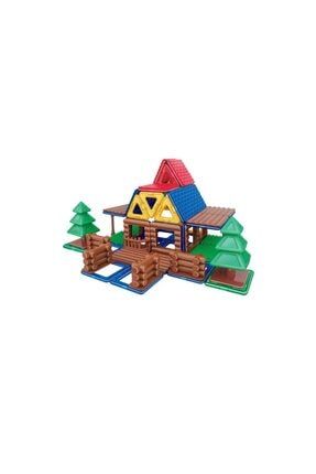 Magic-magnetic 70 Parça Çiftlik Evi Üç Boyutlu Manyetik Yapı Lego Seti KZ-JH8854