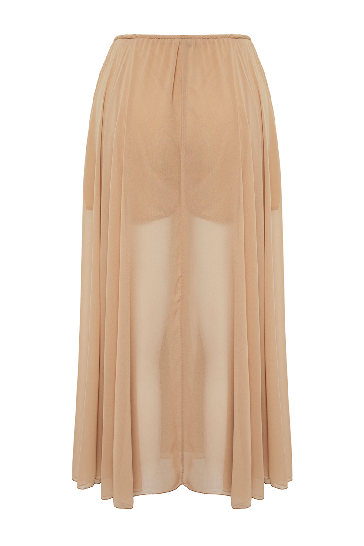 Trendyolmilla  Vizon Şifon Volanlı Dokuma Etek TWOSS25ET00106 - Görsel 4