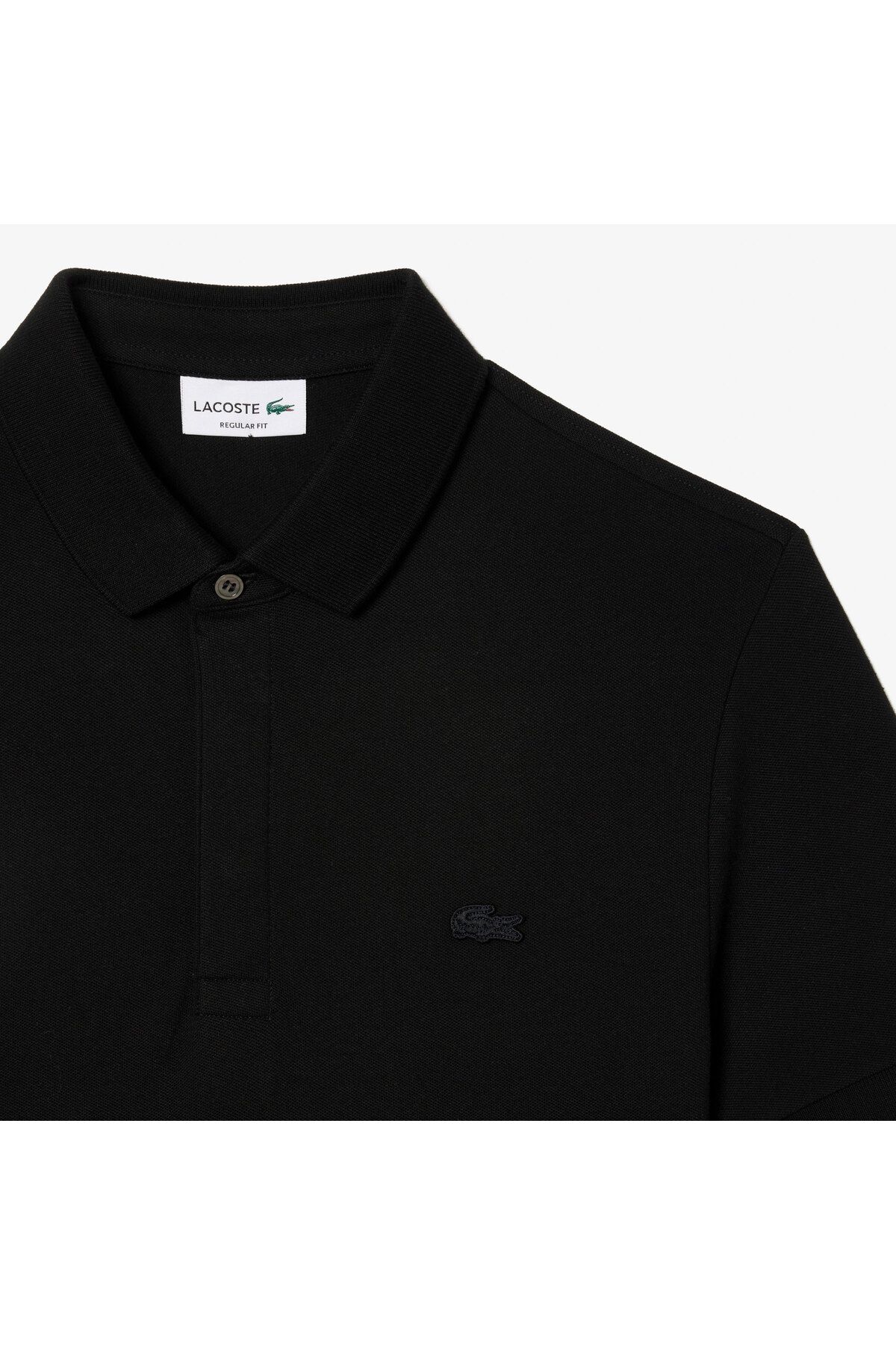 تی شرت یقه پولو مشکی مردانه چوگان مناسب پاریس Lacoste