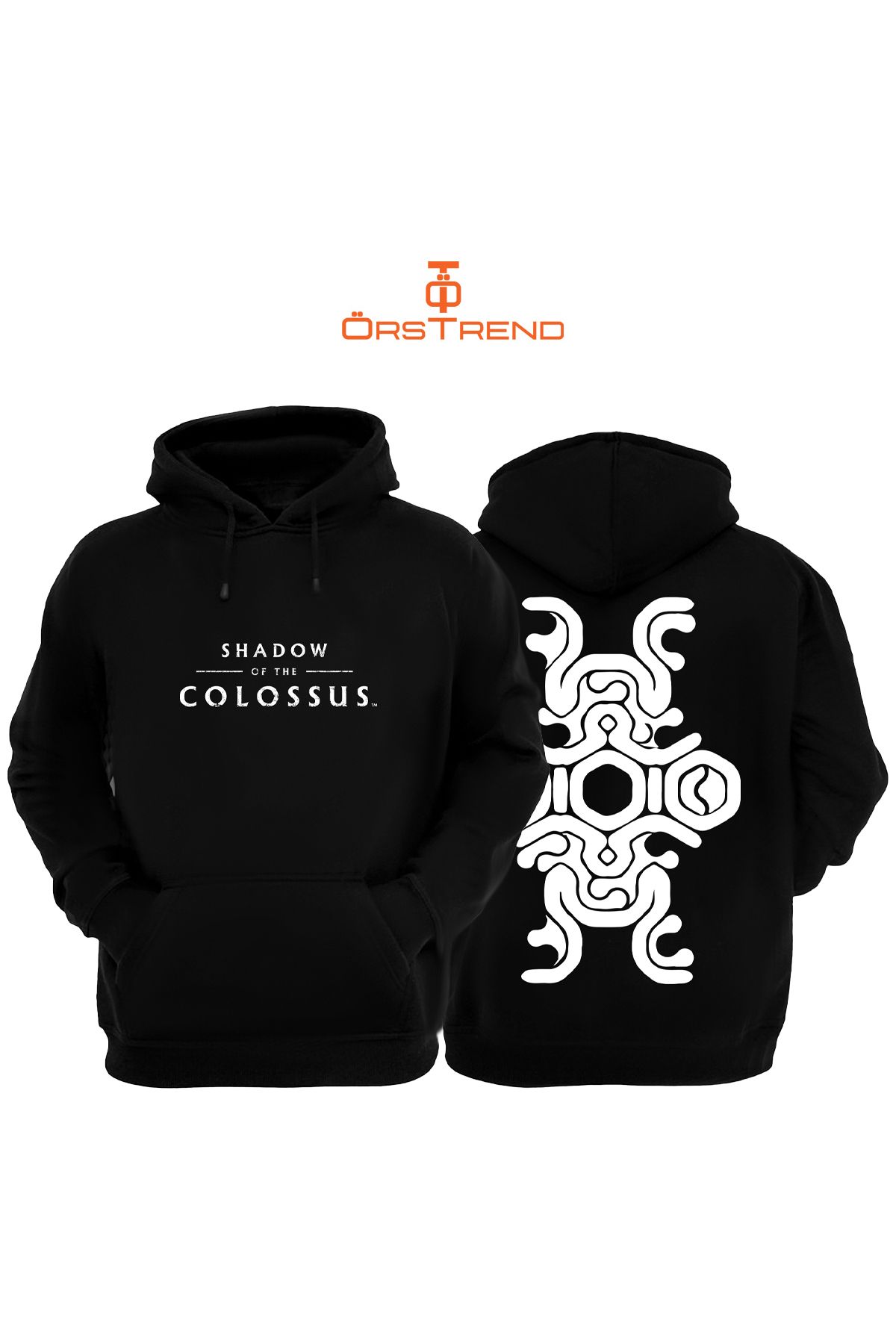 ÖRSTREND Shadow of the Colossus Baskılı Unisex Kapşonlu Sweatshirt