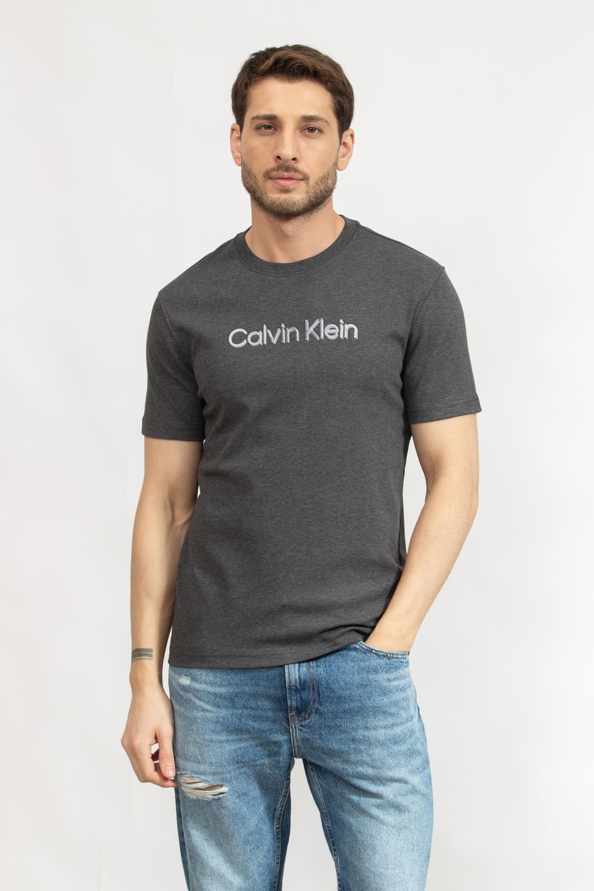 Calvin Klein Erkek Bisiklet Yaka T-Shirt