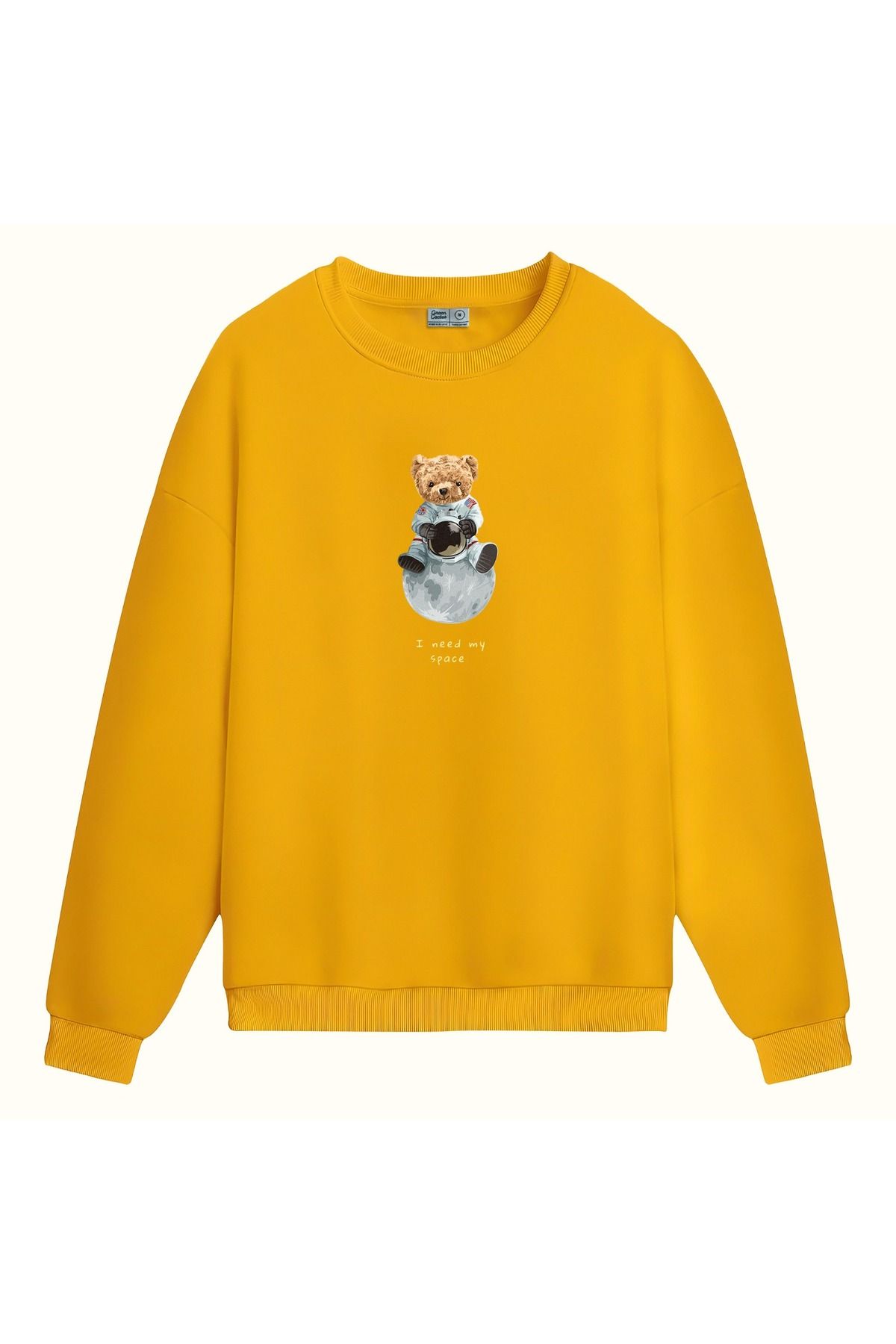 CCwear my space baskılı bisiklet yaka sweatshirt