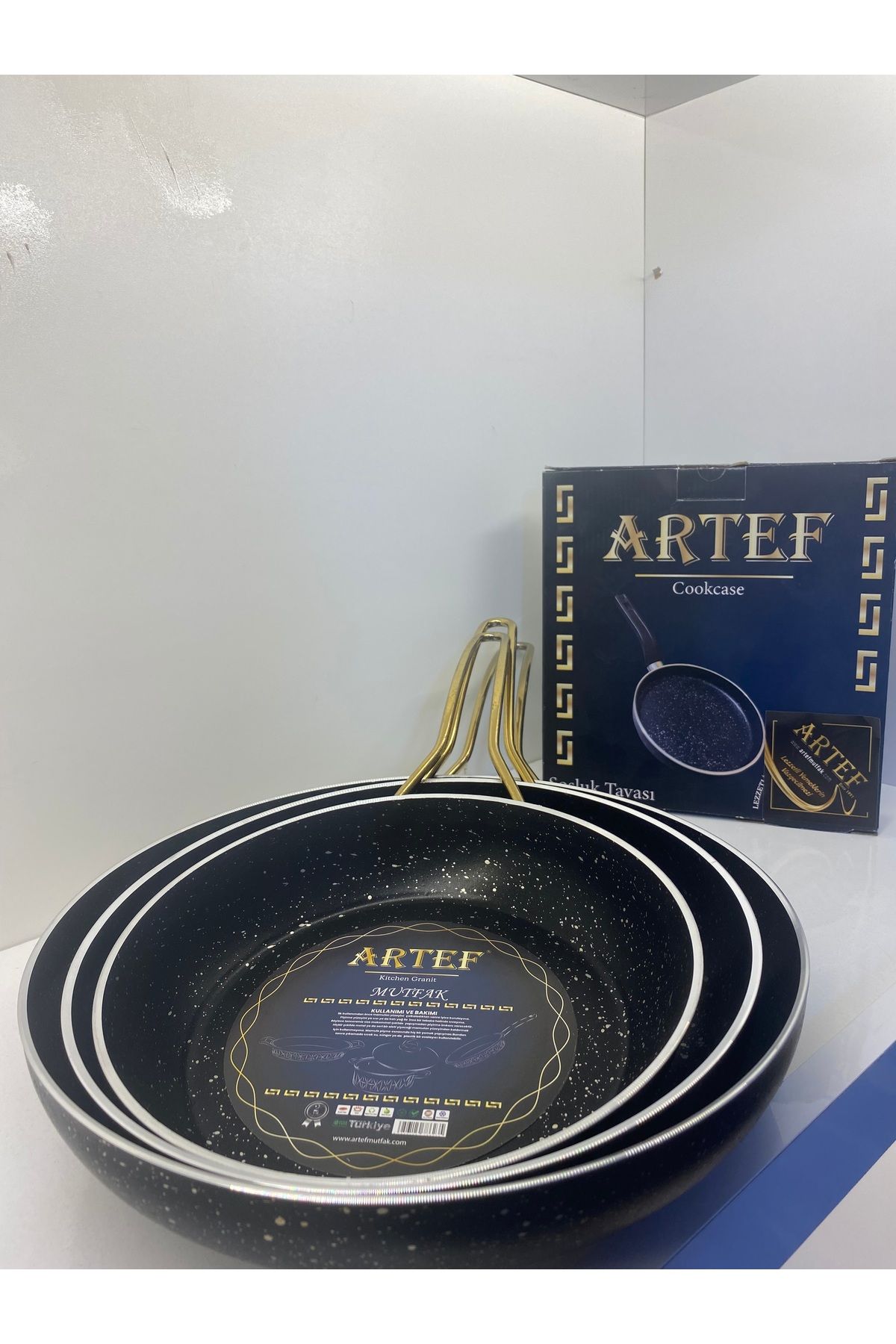 COOKCHEF Artef Üçlü Kapaksiz Tava Seti̇