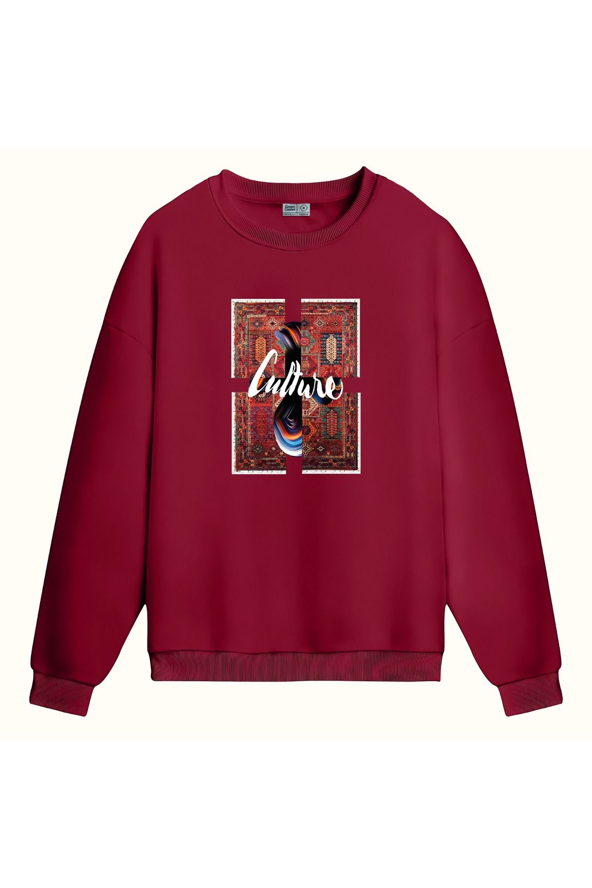 CCwear the culture baskılı bisiklet yaka sweatshirt