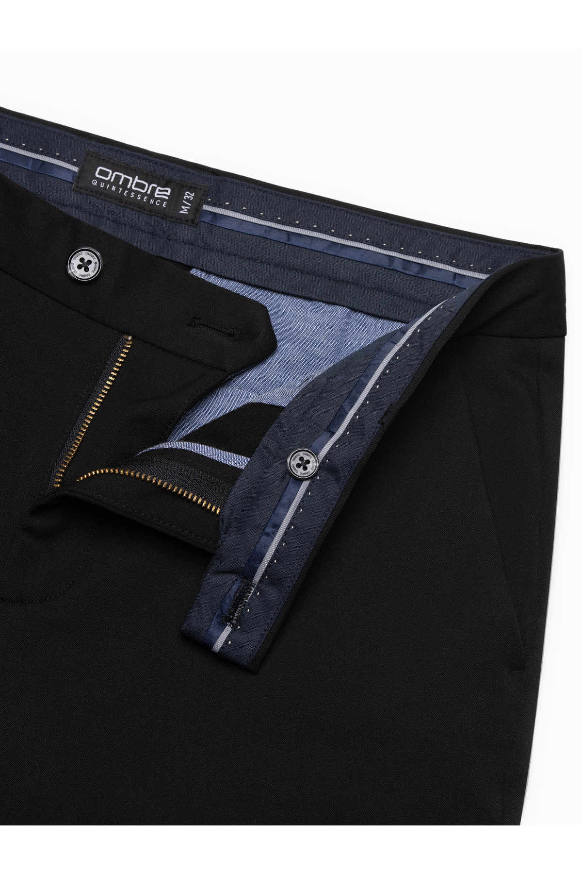 OMBRE-Elegante Chinohose für Herren SLIM FIT - schwarz V4 OM-PACP-0191 L 7
