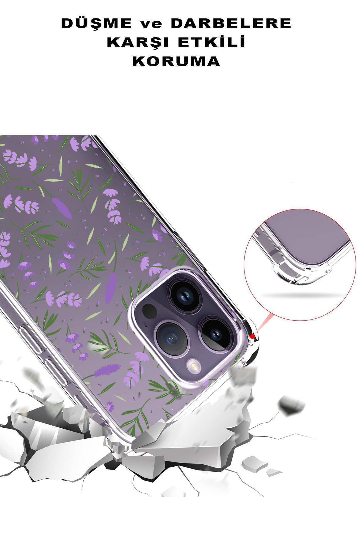 PrintiFy Samsung Galaxy A26 ile Uyumlu Water Color 3 Baskılı Şeffaf Köşe Korumalı Antişok Kılıf