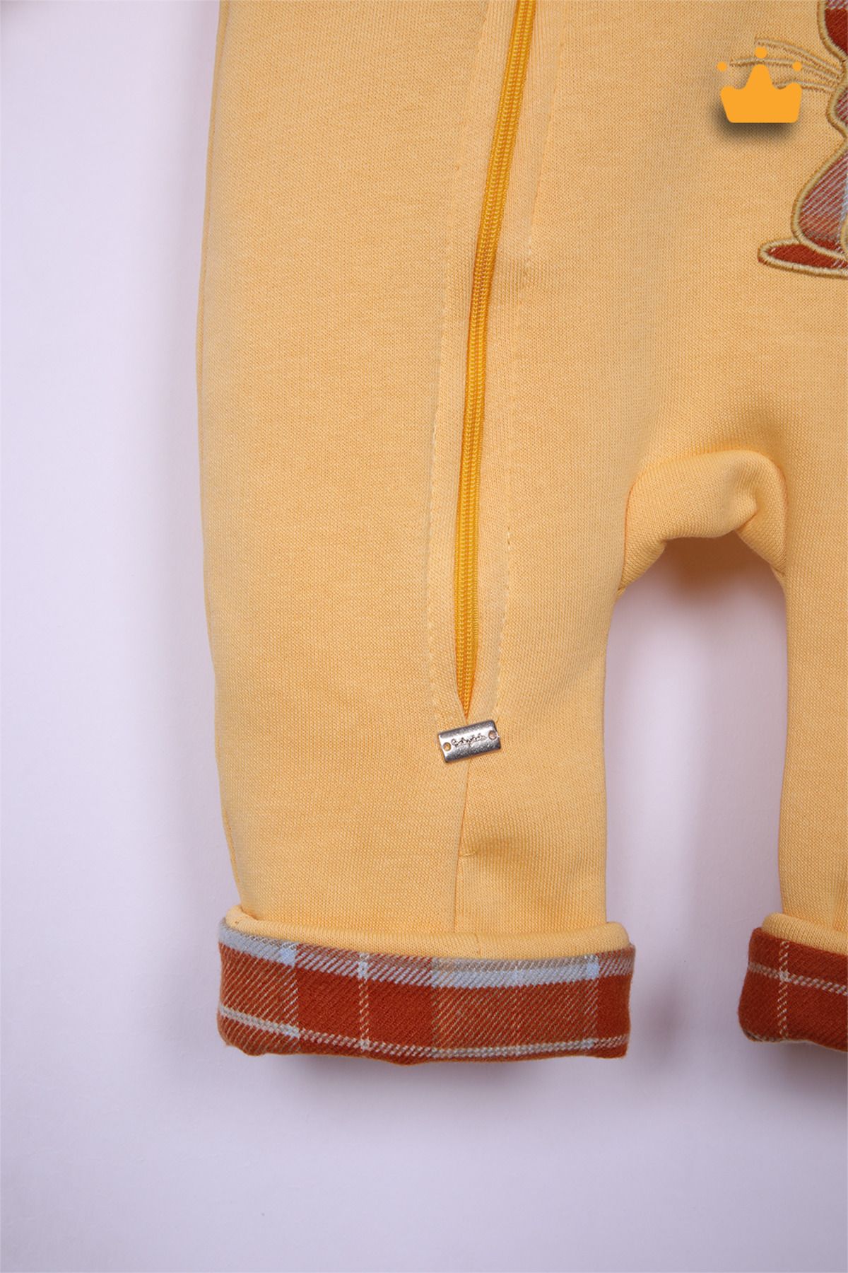 Babydola-0-24 Months 3 Yarn Plaid Lumberjack Transitional Hooded Zippered Baby Girl and Boy Jumpsuit 15322 7