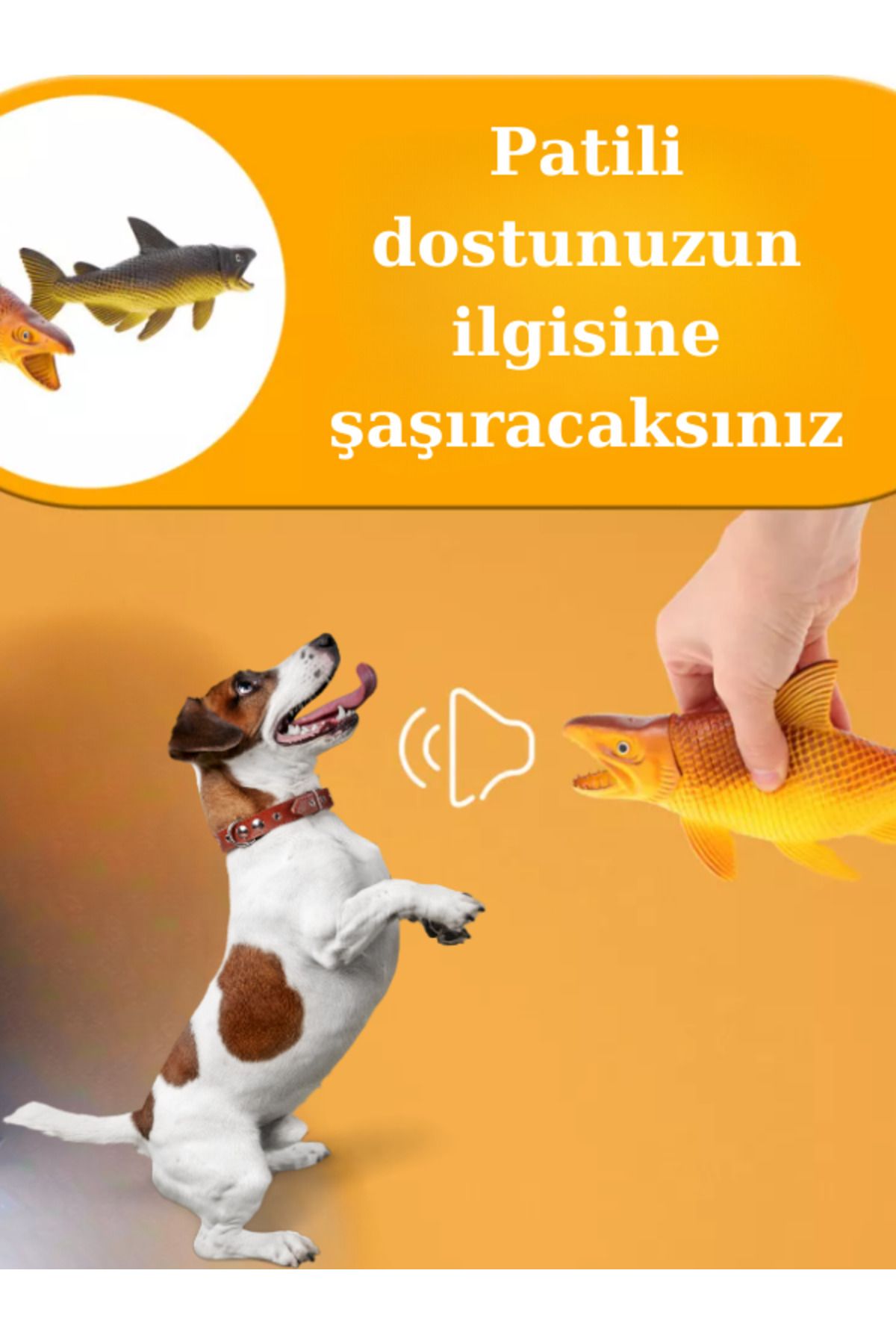 Ouptec Köpek Balığı Modeli Yapay Pet Oyuncak Kedi Köpek Sesli Oyuncağı