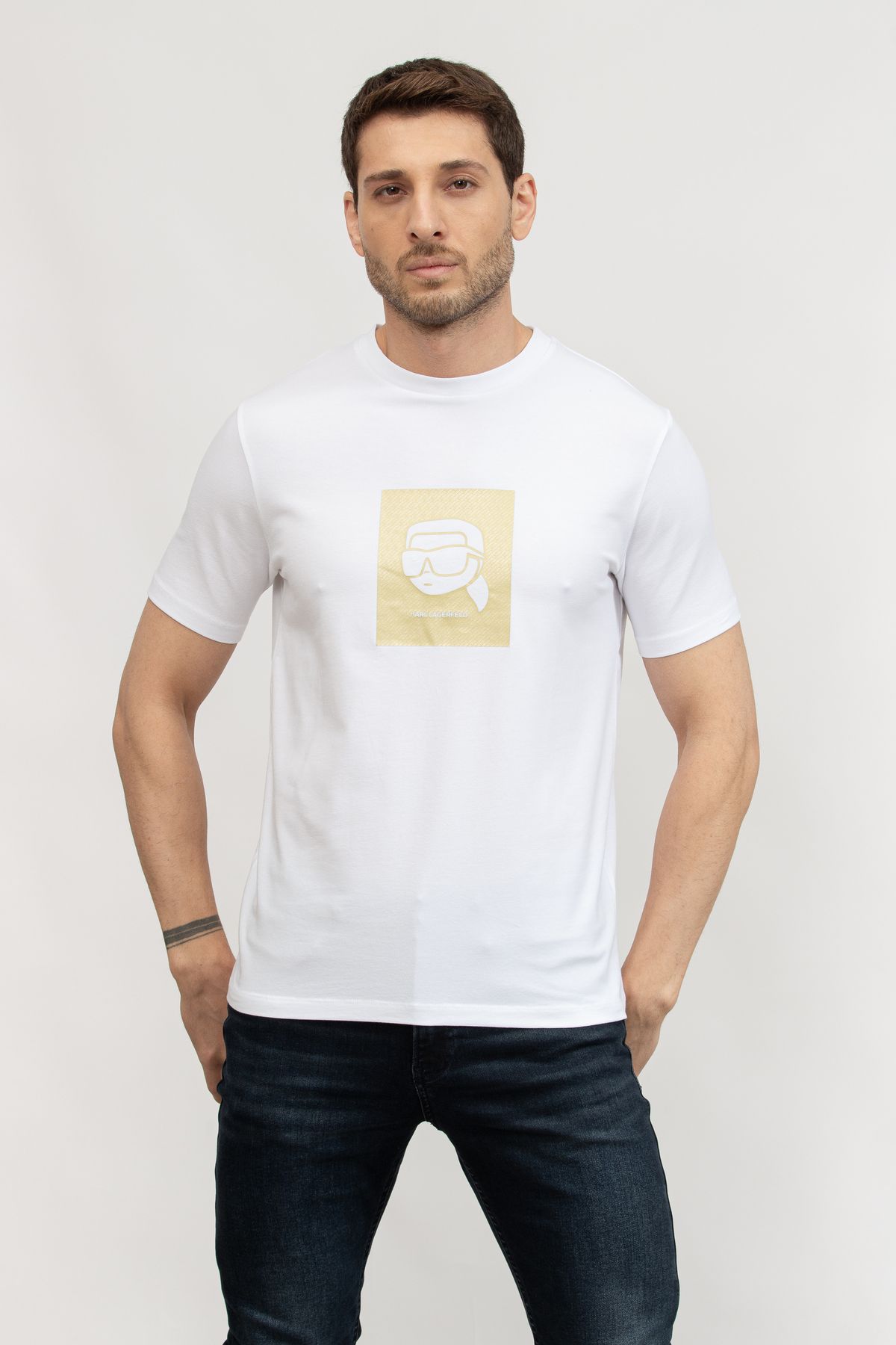 Karl Lagerfeld Erkek Bisiklet Yaka T-Shirt