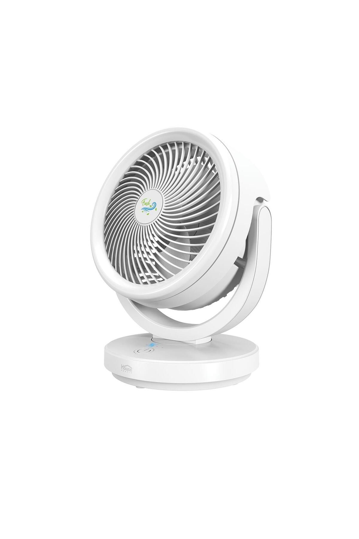 House Pratik HP61 Yüksek Performanslı Pratik Taşınabilir Şarj Edilebilir 3 Kademeli Masaüstü Fan