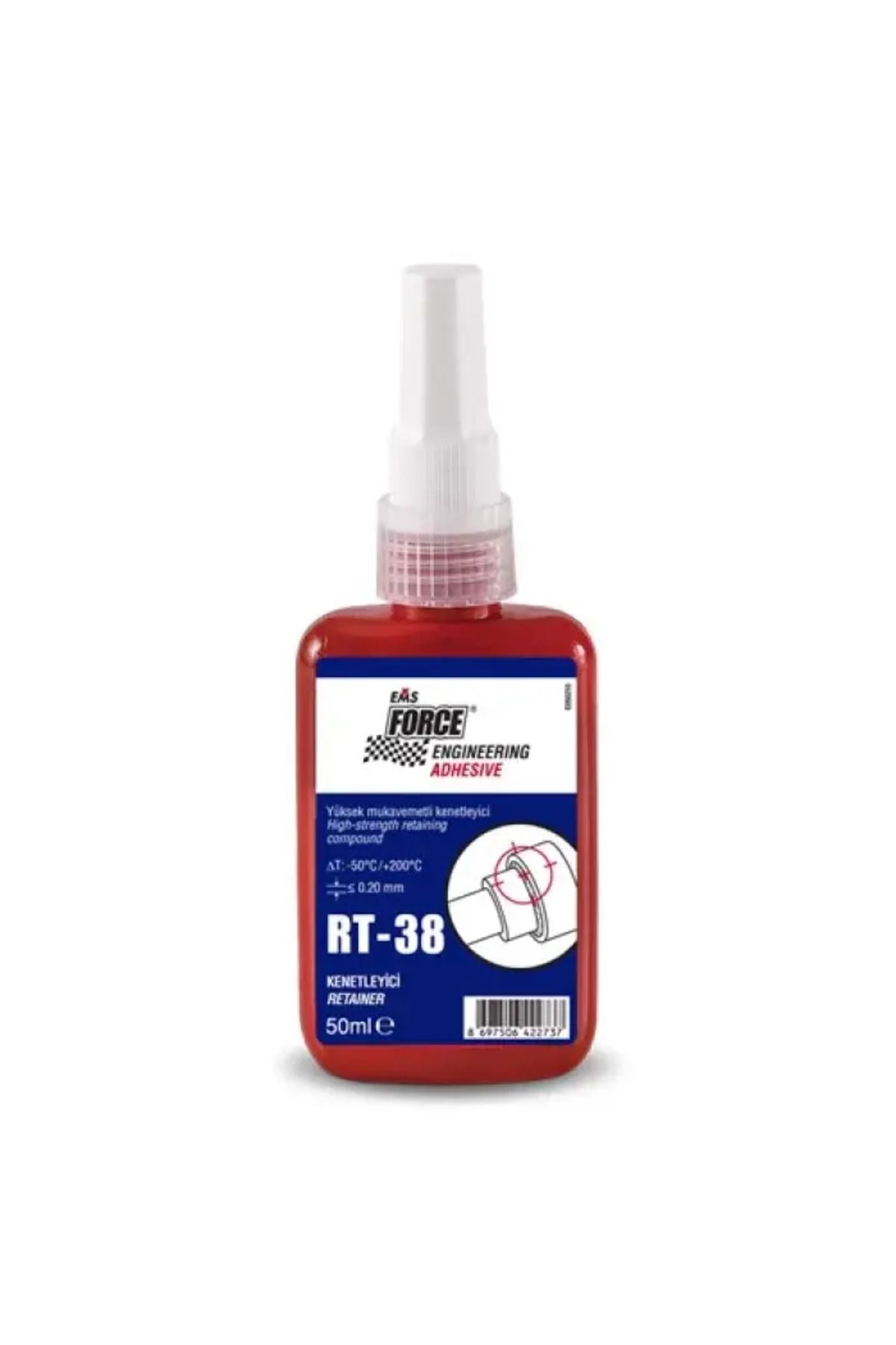 BAKKAŞ RT - 38 RULMAN KENETLEYİCİ ÇOK YÜKSEK KUVETLİ 50 ML (Lisinya)