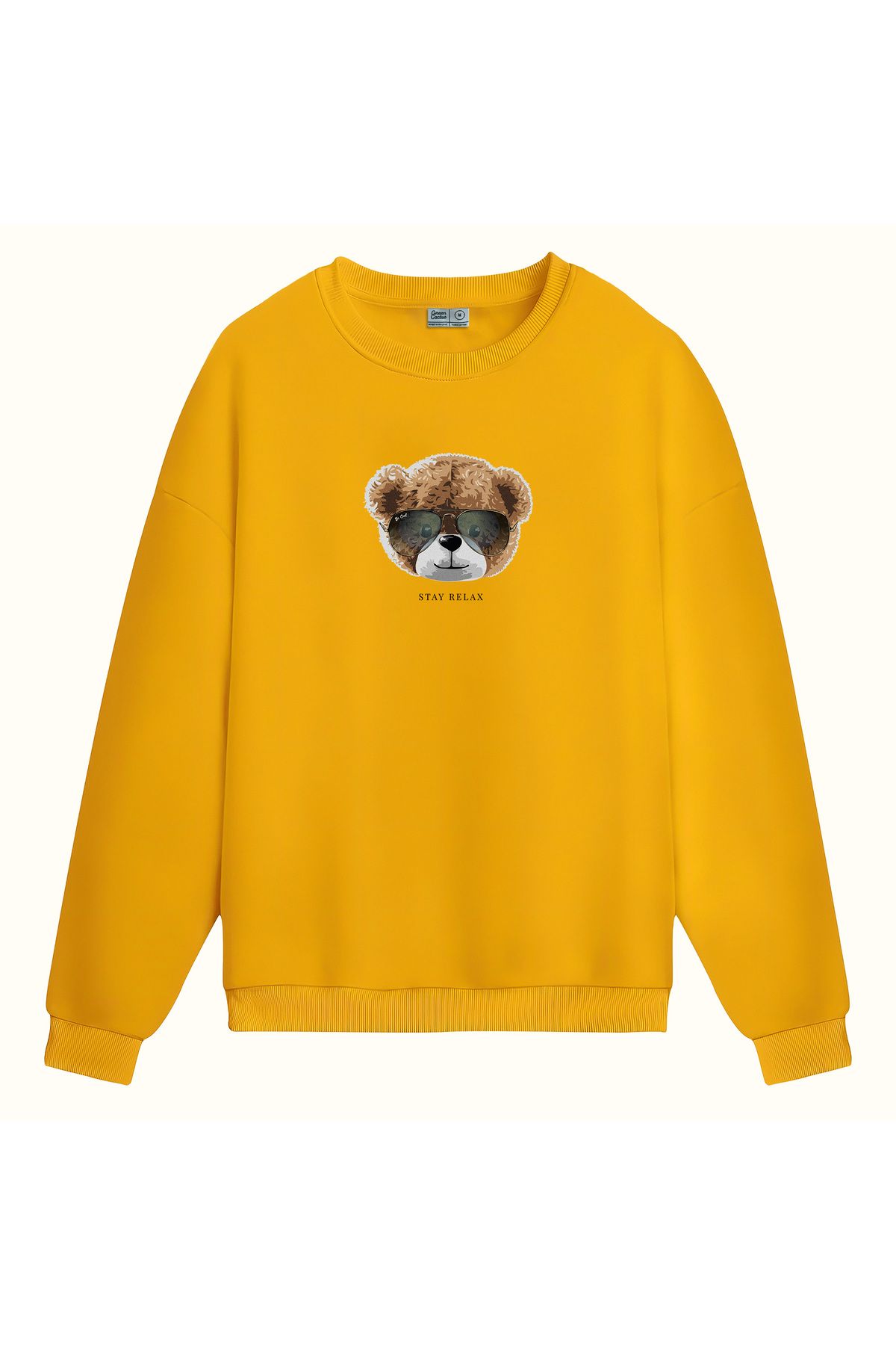 CCwear cool teddy baskılı bisiklet yaka sweatshirt