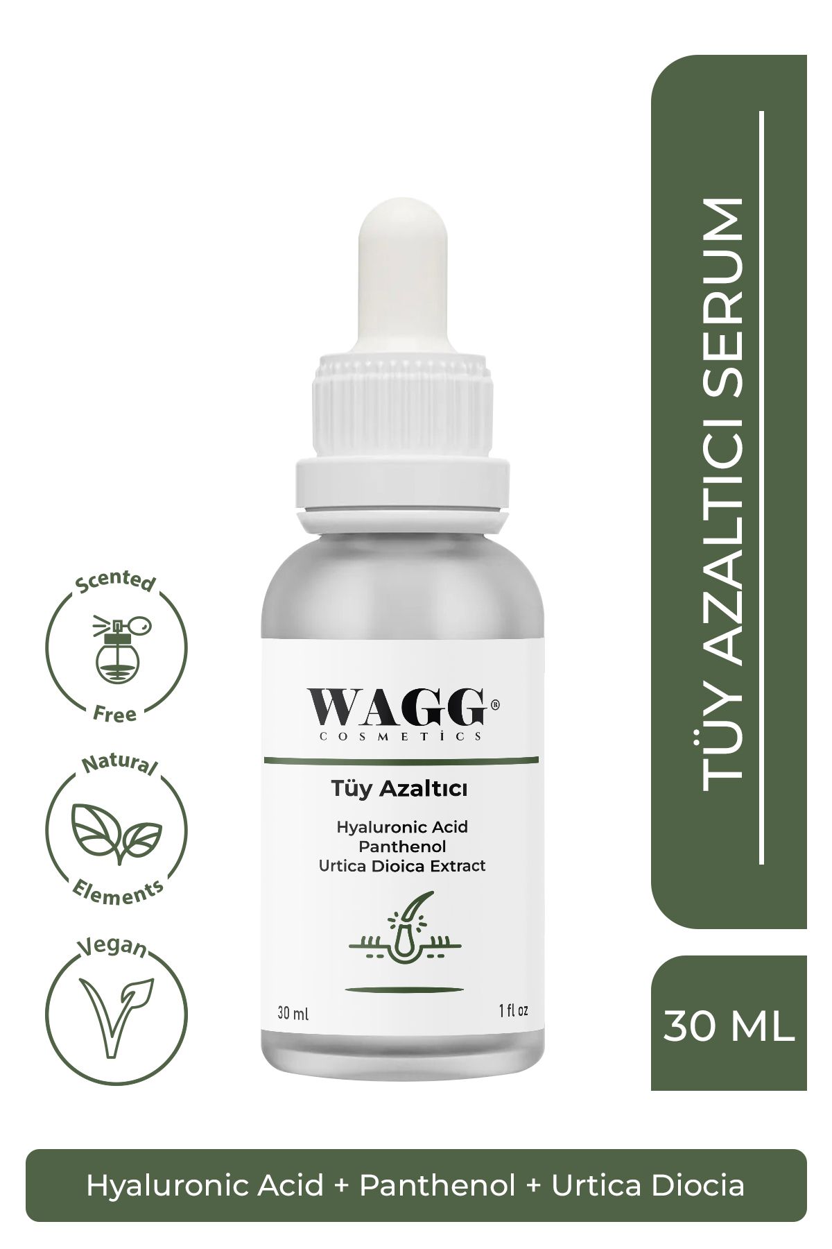 WAGG Cosmetics Tüy Dökücü Ve Tüy Azaltıcı, Aydınlatıcı Serum 30ml