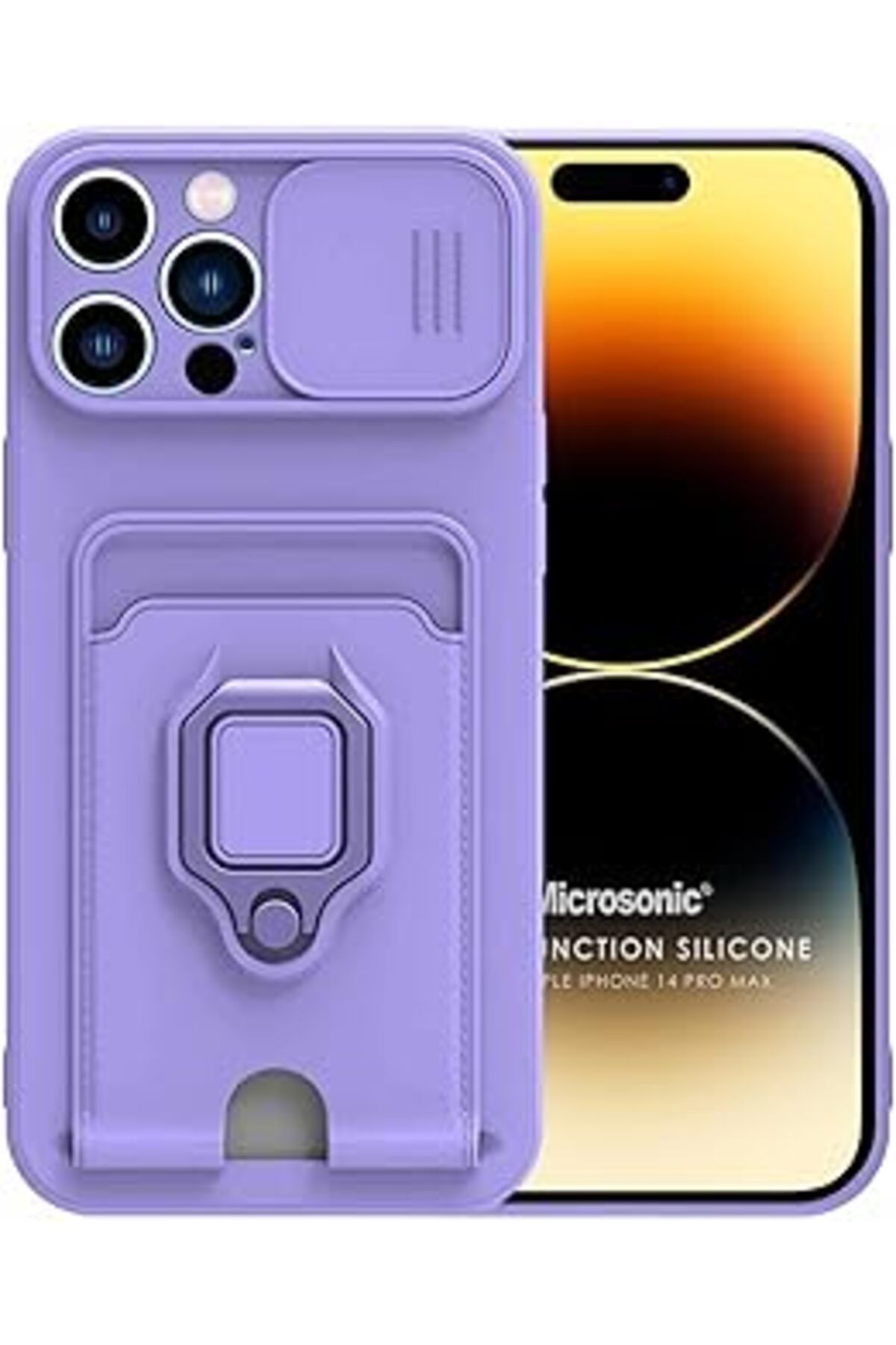 Ceet Markets Iphone 14 Pro Max Için Kılıf Multifunction Silicone Lila [Iphone 14 Pro Max Ile Uy