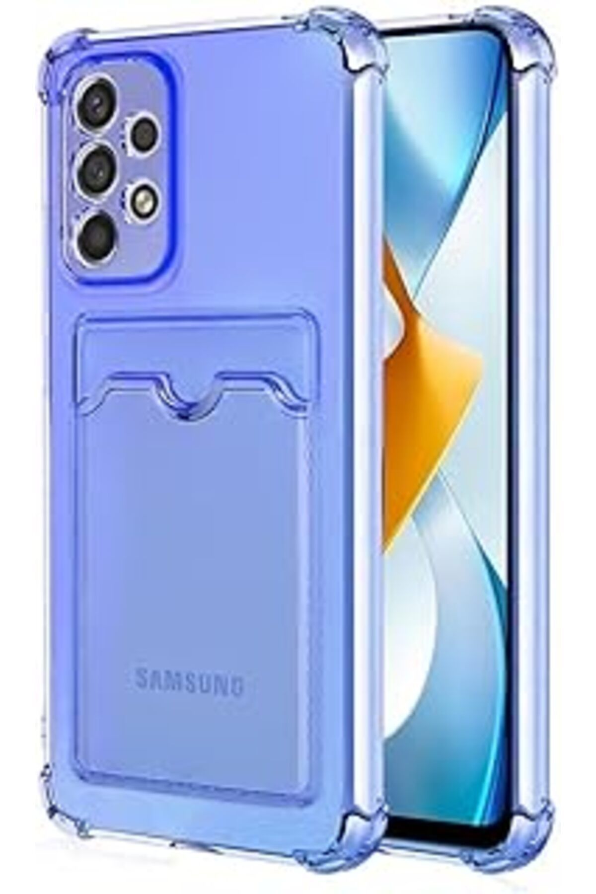 Ceet Markets Galaxy A73 5G Card Slot Shock Için Kılıf Mavi [Galaxy A73 5G Ile Uyumlu Kılıf -