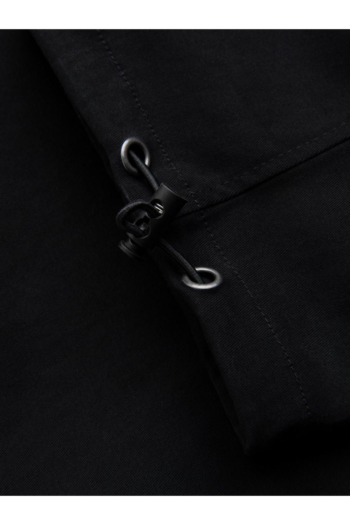 OMBRE-Ανδρικό παντελόνι cargo STRAIGHT LEG με ρίγες στις τσέπες - μαύρο V4 OM-PACG-0197 XXL 11