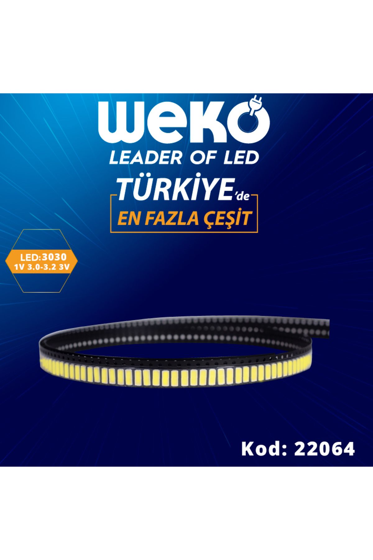 SWAA Ledbar Ledleri 1V 3.0-3.2 3030Smd 10000-15000 (Büyük Arti Küçük Eksi) 3V