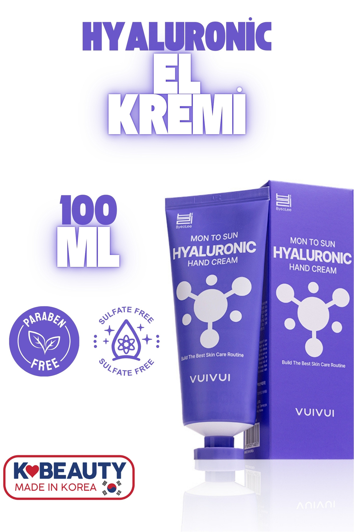 byeolee Kore Üretimi Hyaluronik Içerikli Yoğun Nemledirici El Ve Tırnak Kremi 100gr