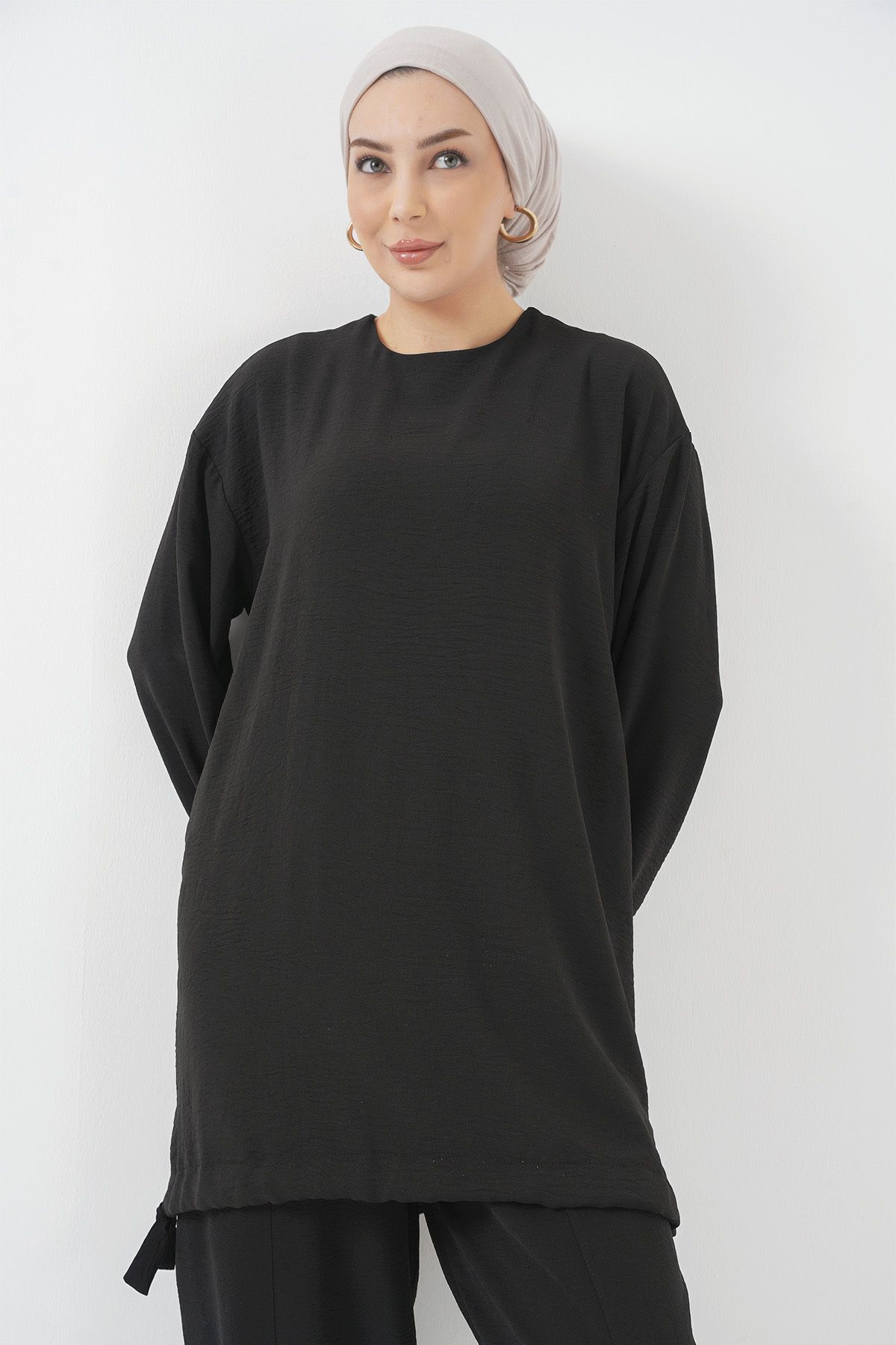 Bigdart-6682 Model Black Tunic and Trousers Set 5