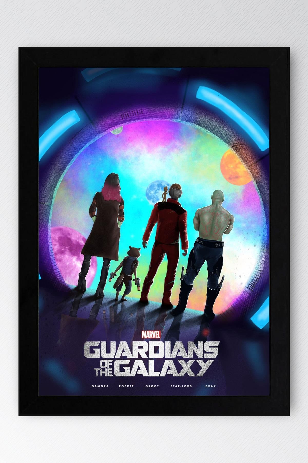 Saturn Guardians of the Galaxy Çerçeveli Tablo - Galaksinin Koruyucuları Film Posteri Tablo