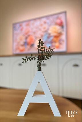 Tasarım A Harfi Cam Tüp Uyumlu Vazo (Cam tüp hediyeli)